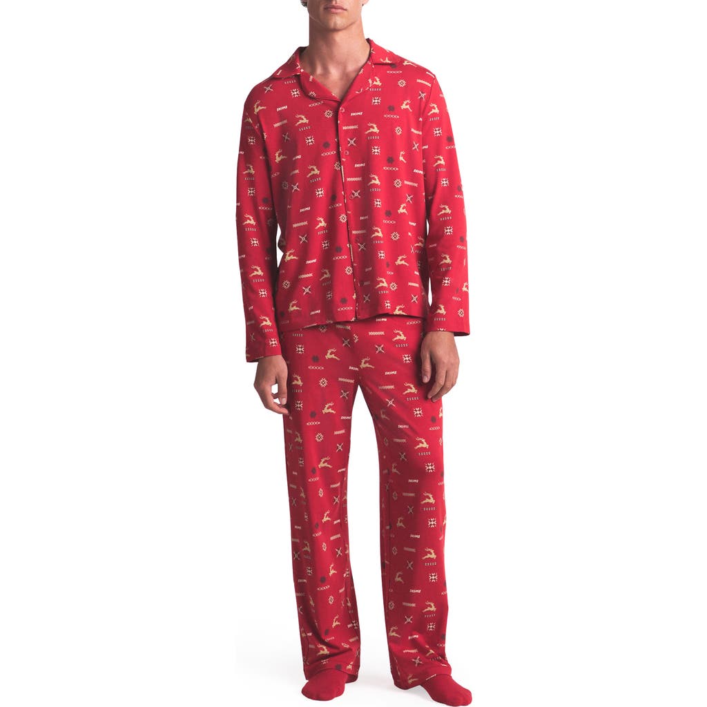 Skims Jersey Pajamas In Red