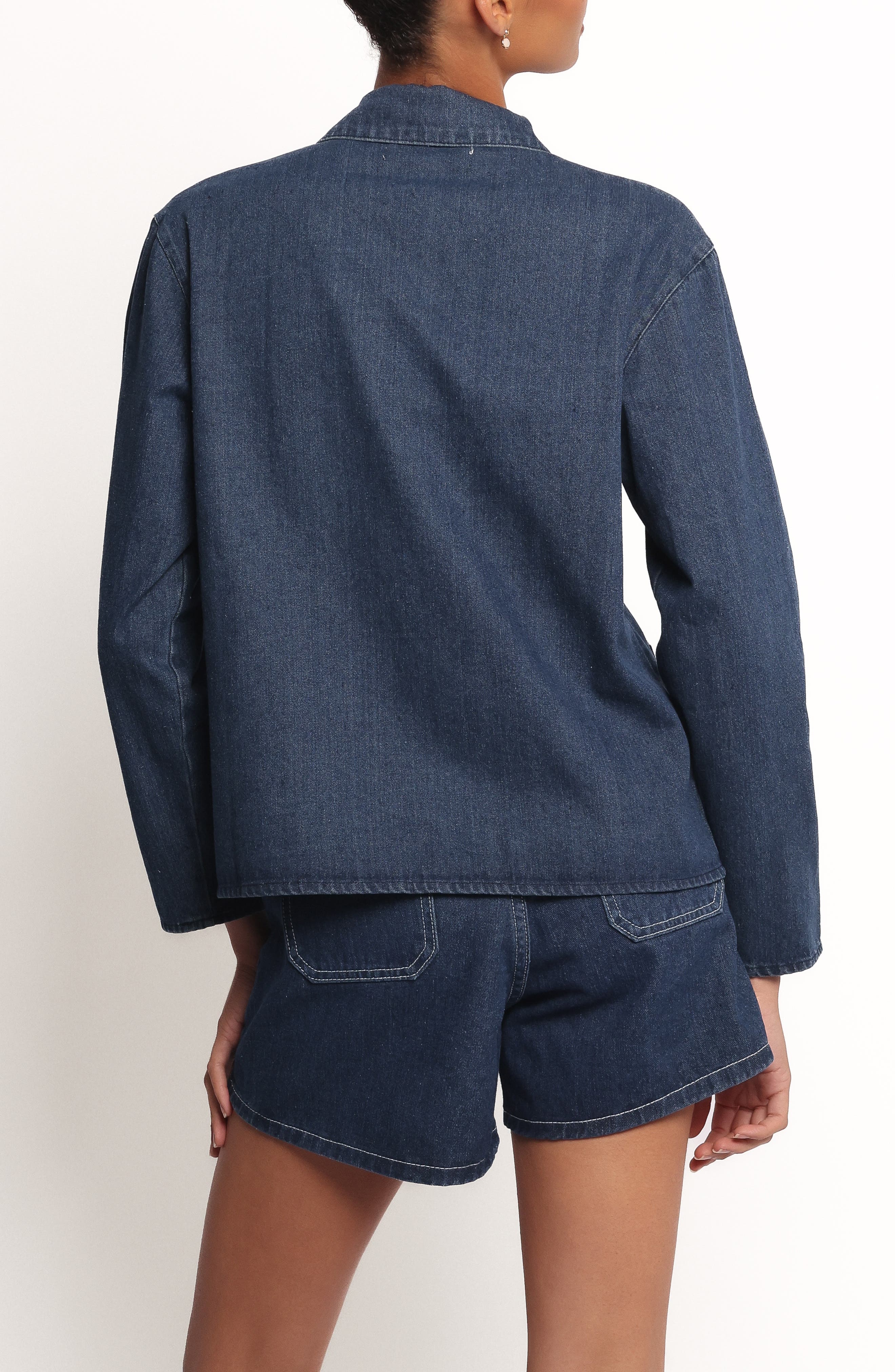 Avon Bow Front Denim Shacket - image 2