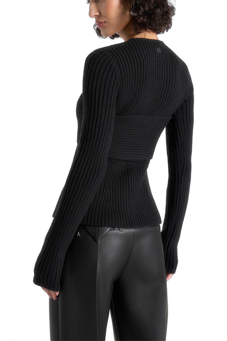 Marisa 2-In-1 Knit Bandeau Cardigan, Alternate, color, Black