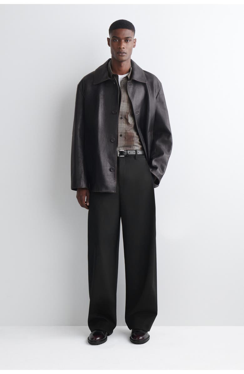 COS Checked Brushed-Cotton Shirt, Alternate, color, Brown / Checked