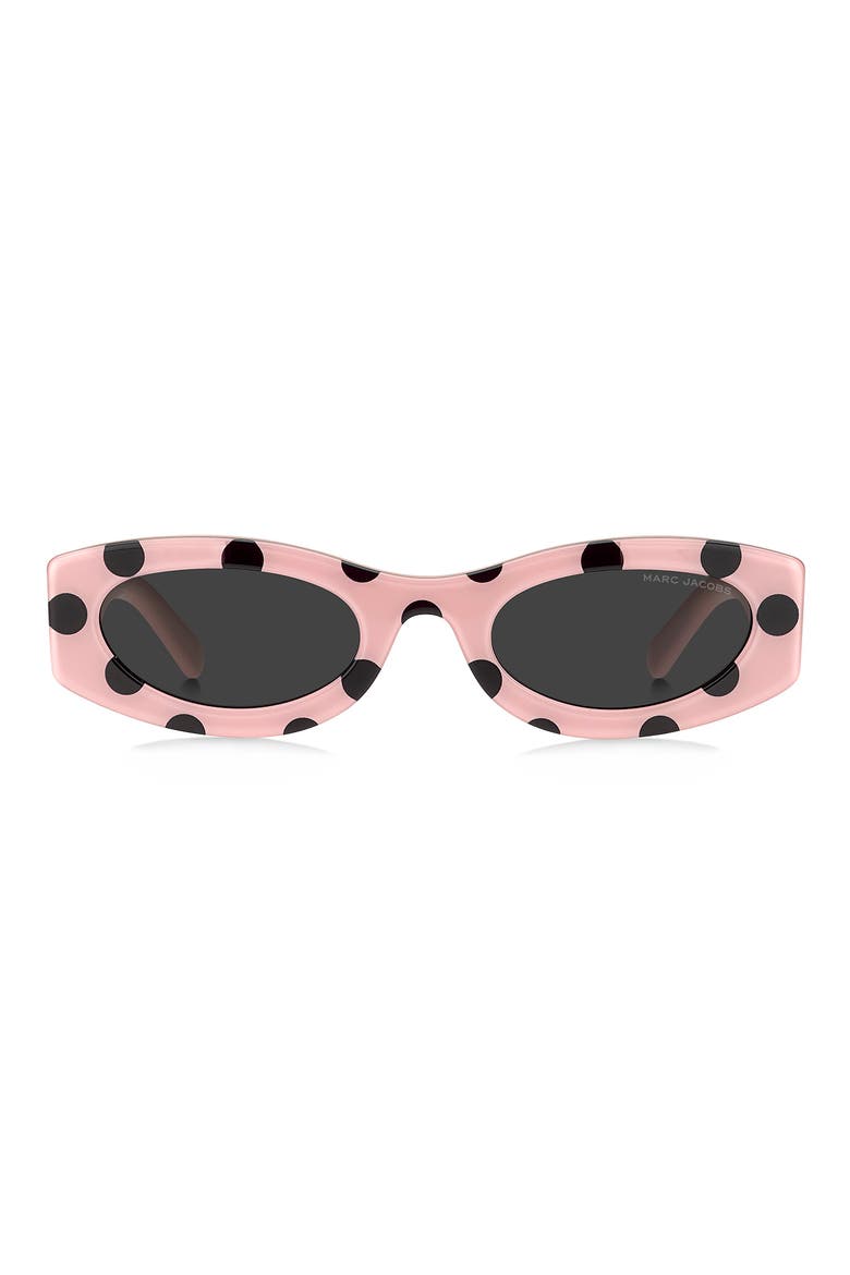 51mm Oval Sunglasses, Main, color, PINK BLACK/ GREY