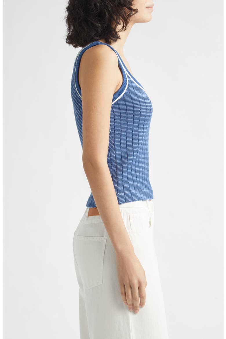 Freja Rib Scoop Neck Knit Tank, Alternate, color, OCEAN OPTIC MULTI
