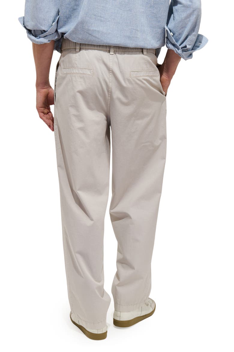 Georges Pleated Cotton Pants, Alternate, color, STONE