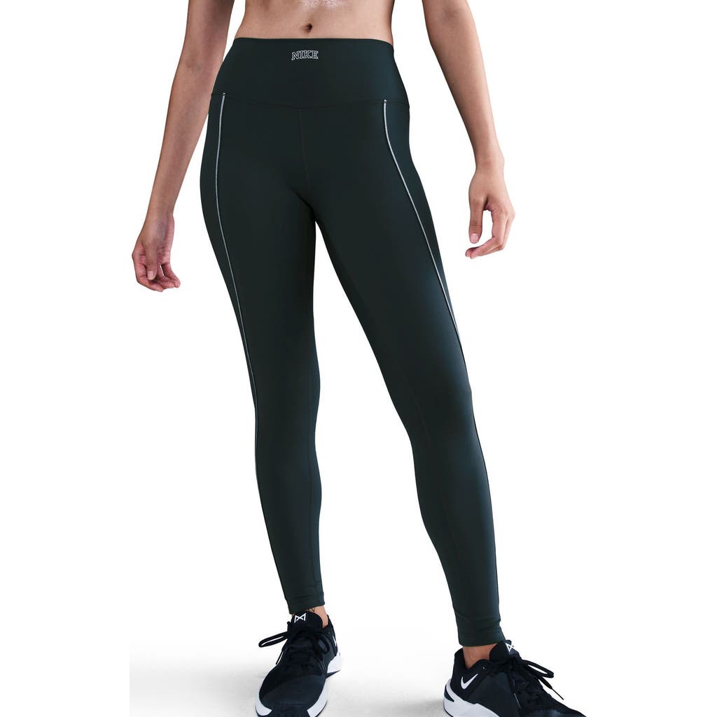 Nike Dri-fit One High Rise Tights In Green