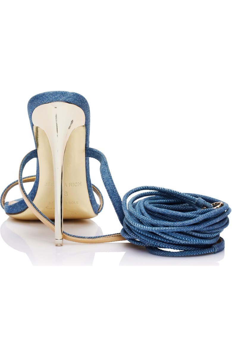 JESSICA RICH Tie Up Sandal, Alternate, color, Denim