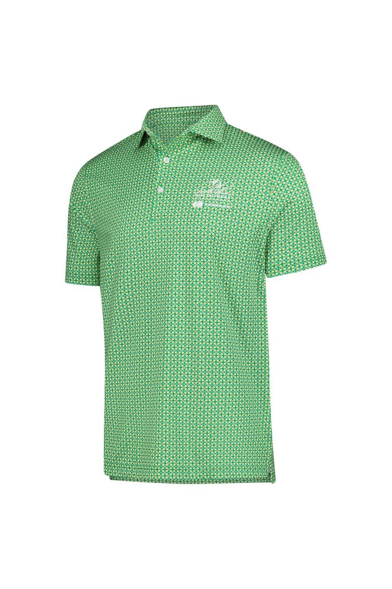 Men's  Green Bay Hill Exclusive Arnold Palmer Umbrella Geo Print Polo, Alternate, color, Green