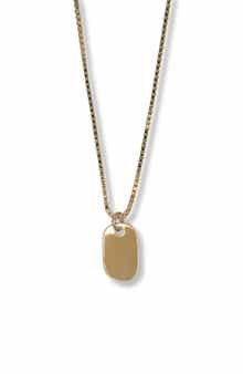 Argento Vivo Sterling Silver Men's Tag Necklace