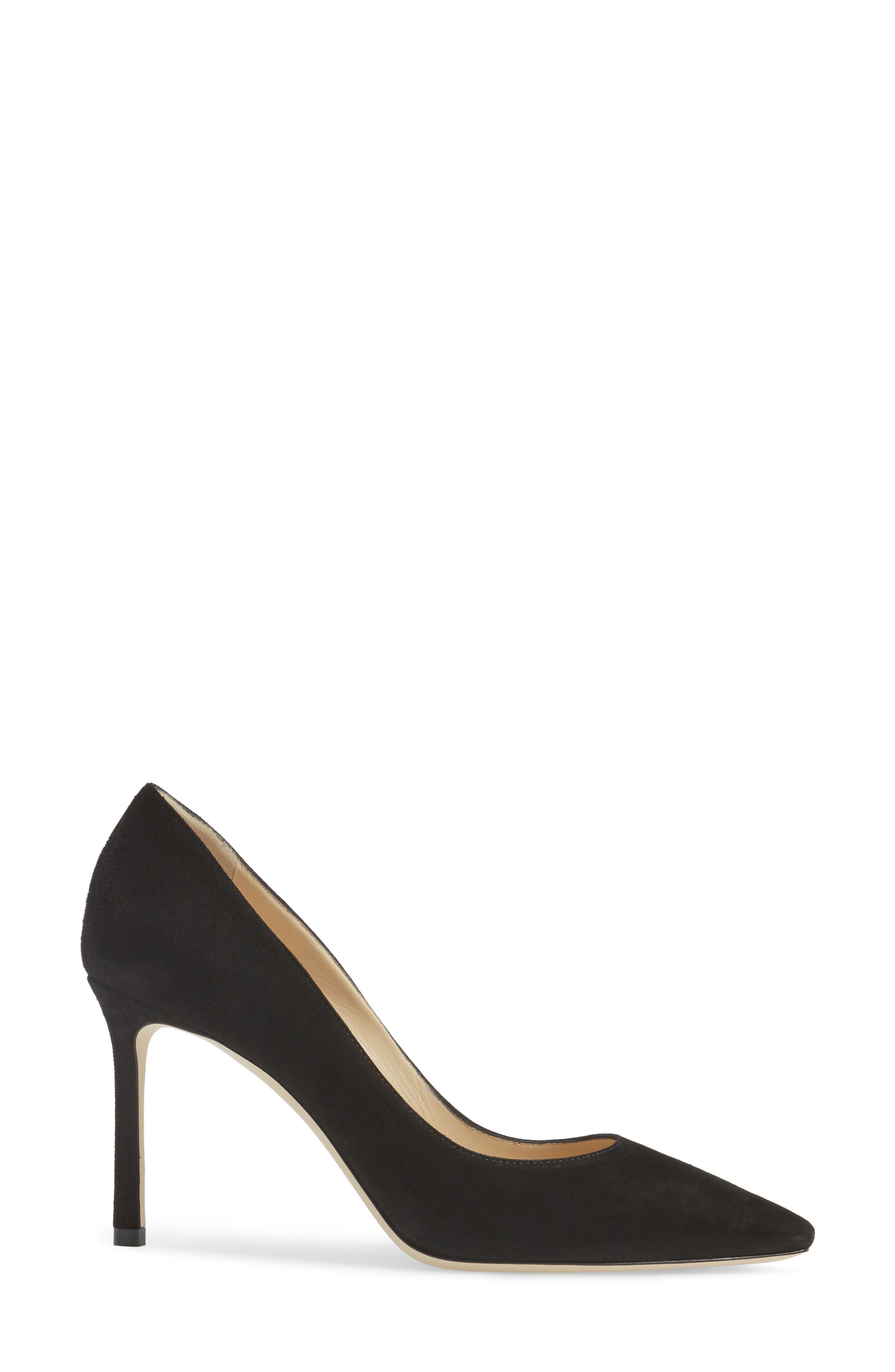 Jimmy Choo Romy 85 Suede Pump, Alternate, color, Black
