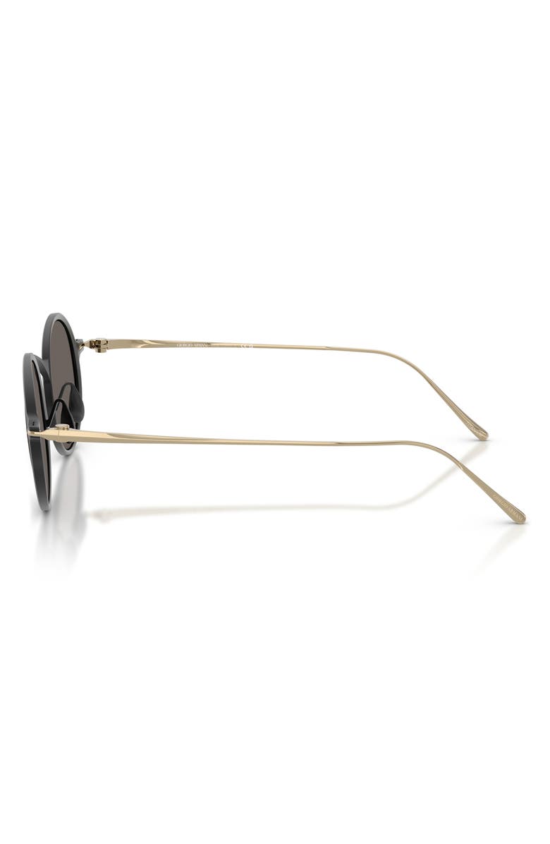 AX Armani Exchange 46mm Small Phantos Sunglasses, Alternate, color, Matte Black / Dark Grey