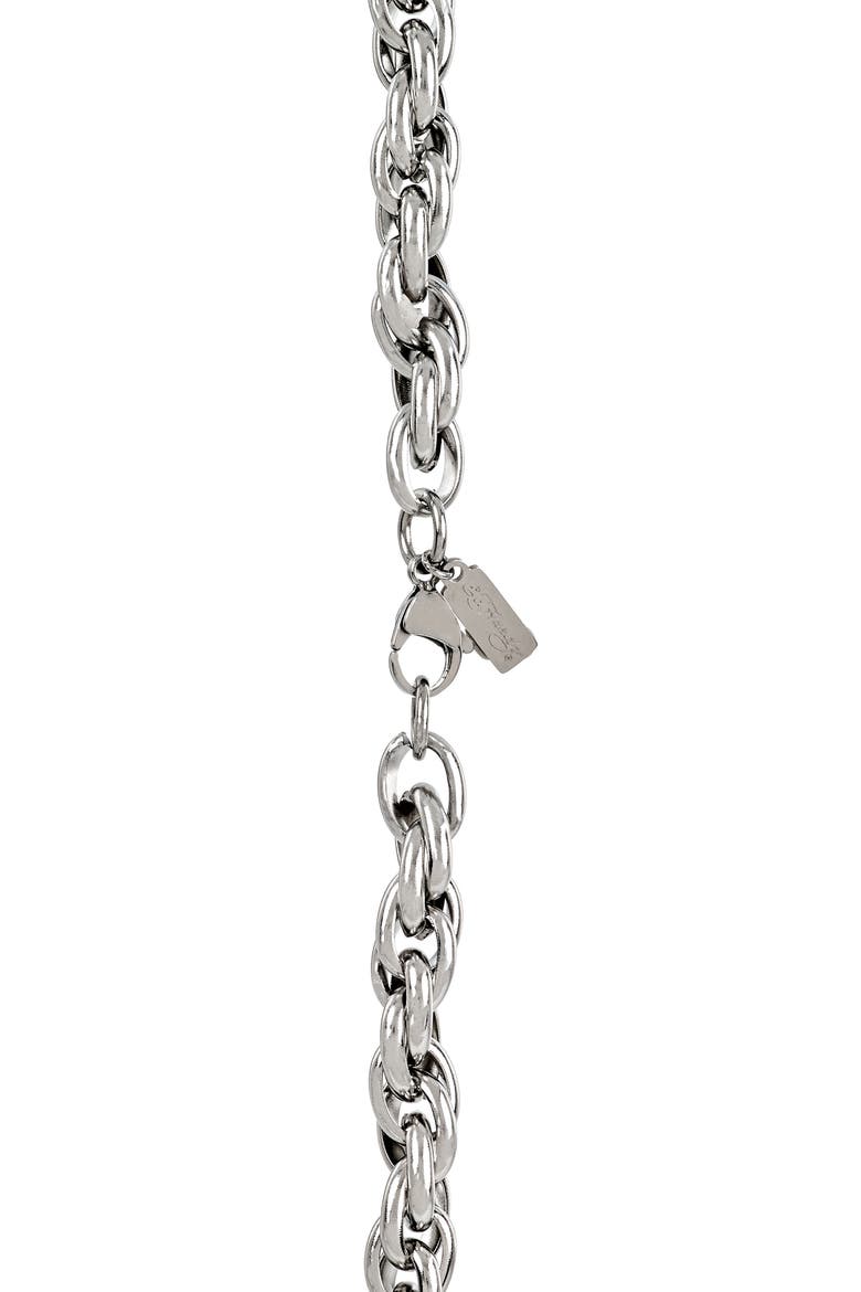 Men's Rope Chain Necklace, Alternate, color, SILVER