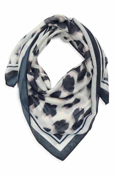 Leopard Print Square Scarf