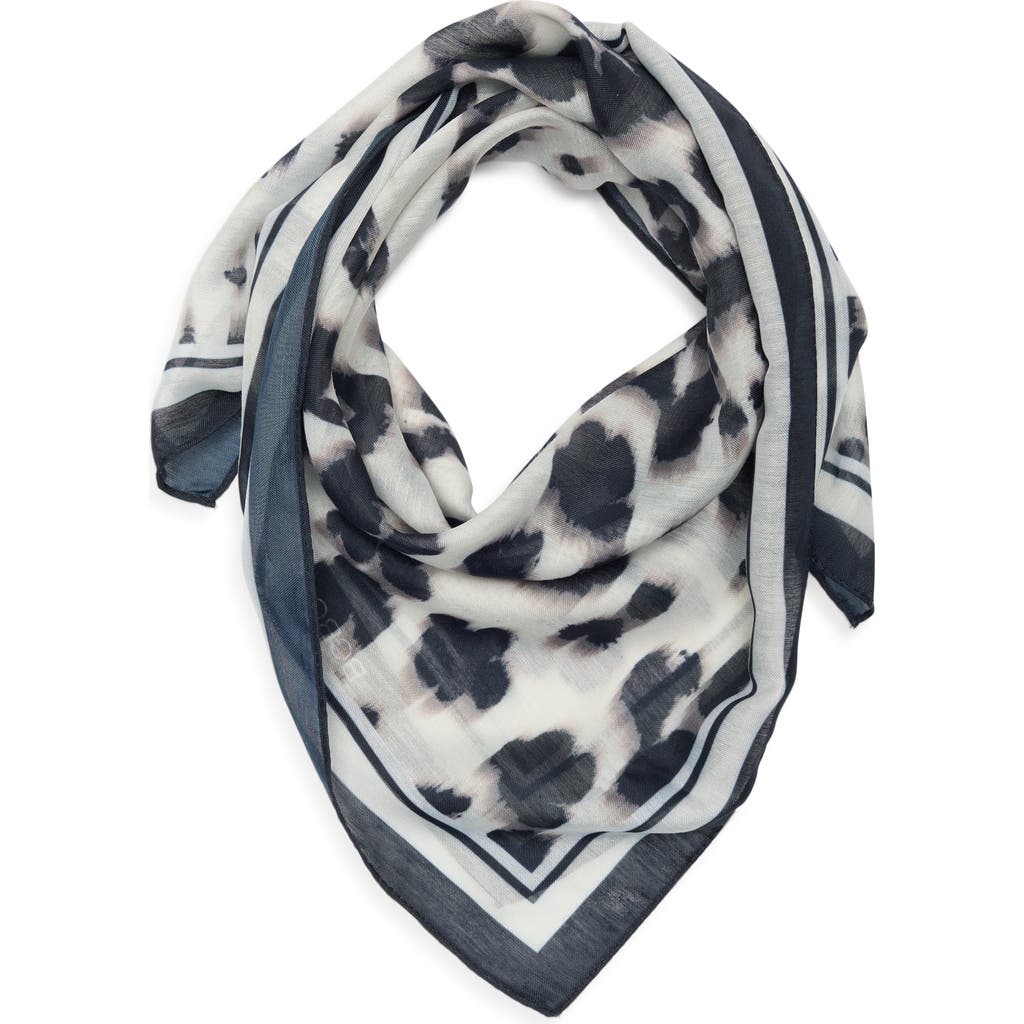 Bcbgeneration Leopard Print Square Scarf In Black