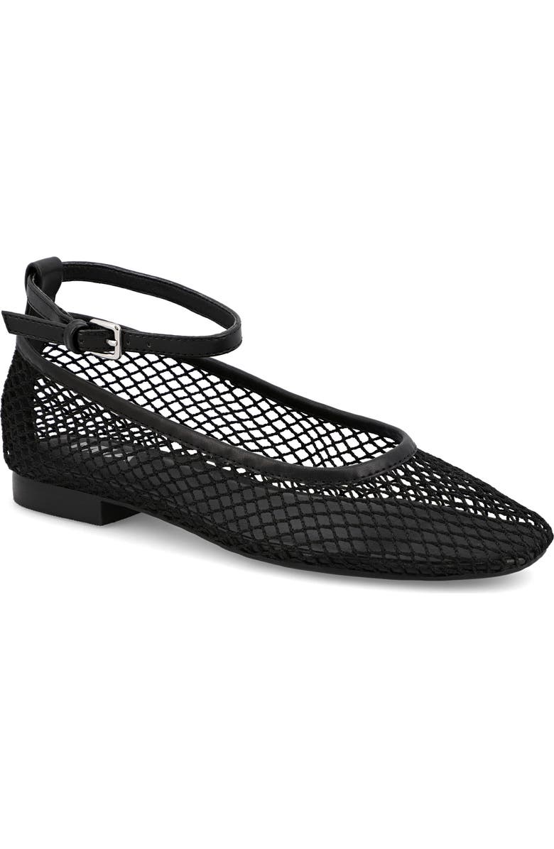 MIA Roz Ankle Strap Flat, Main, color, Black