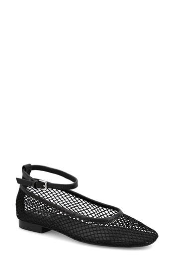 Mia Roz Ankle Strap Flat In Black