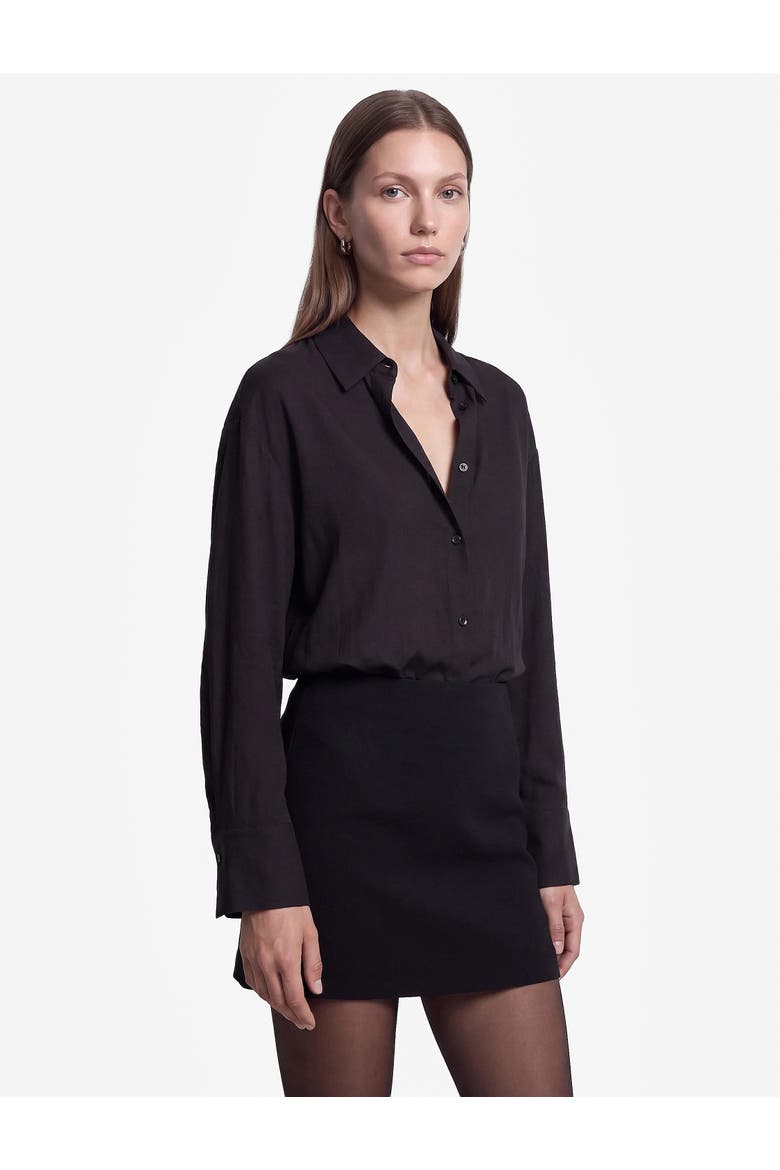 Long Sleeve Pointed Collar Shirt, Alternate, color, ANTHRACITE