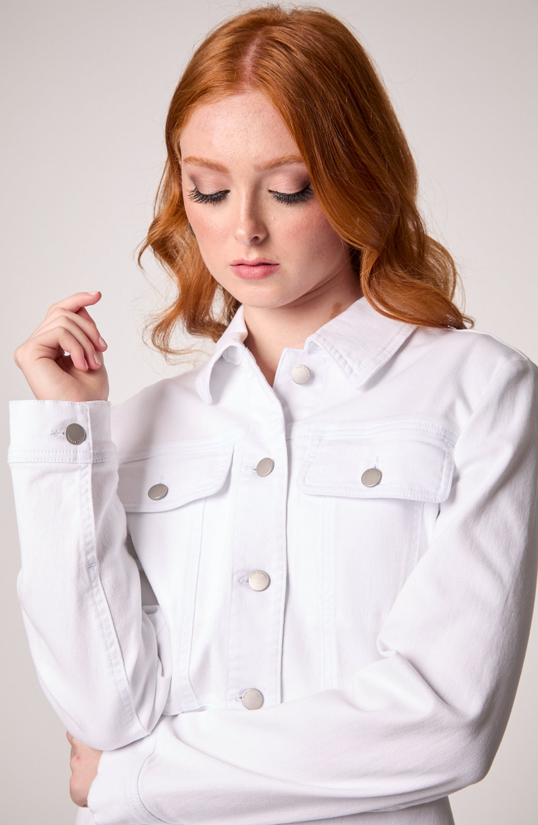 BLUE REVIVAL Piper Peplum Jacket, Alternate, color, White