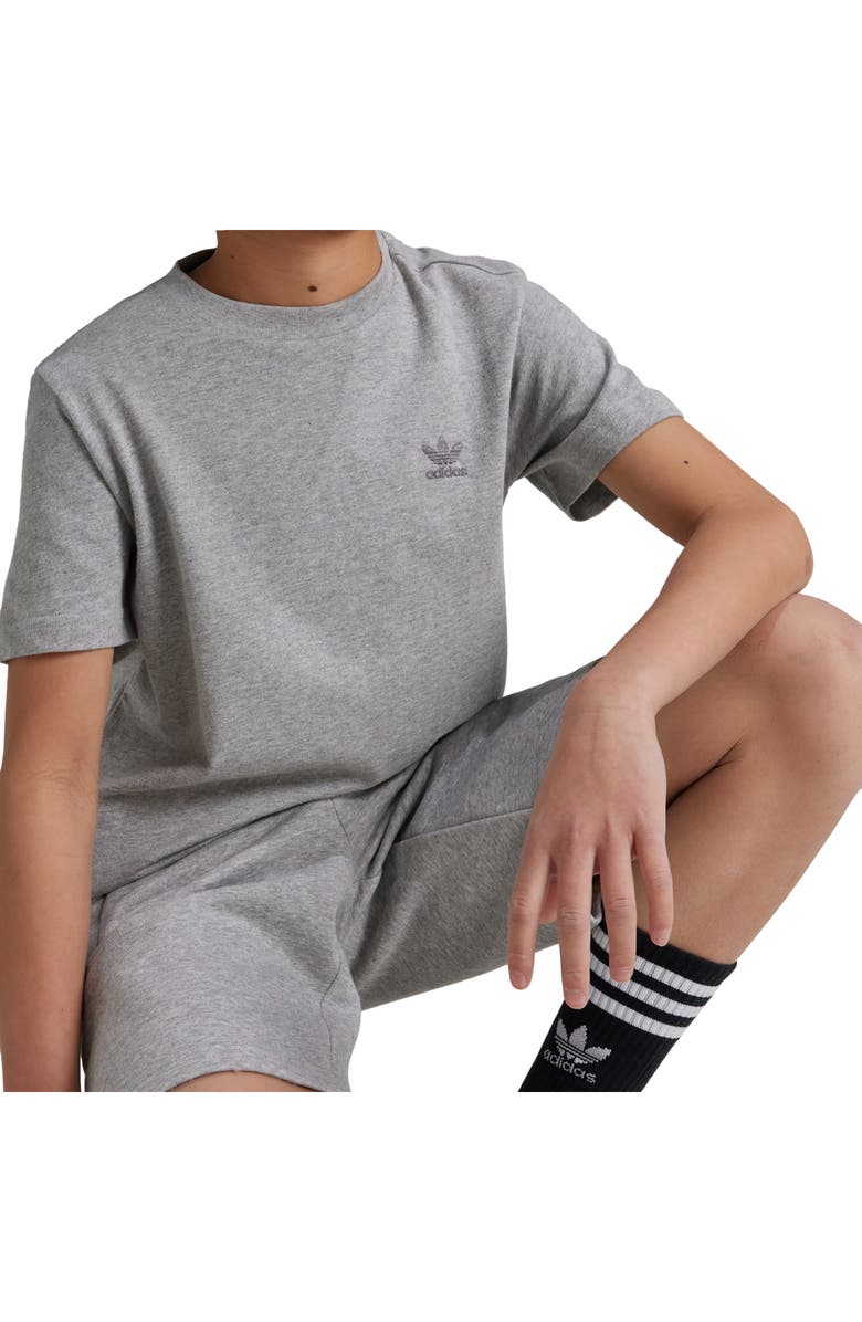 adidas Kids' Essentials Trefoil Logo Cotton T-Shirt, Alternate, color, Mgreyh