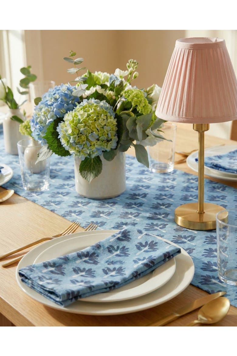 Zeenat Table Napkin, Alternate, color, Steel Blue