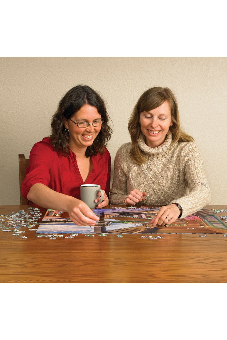 1000 Piece Puzzle, Welcome To The Lake House Reference Poster Included, Alternate, color, Multicolored