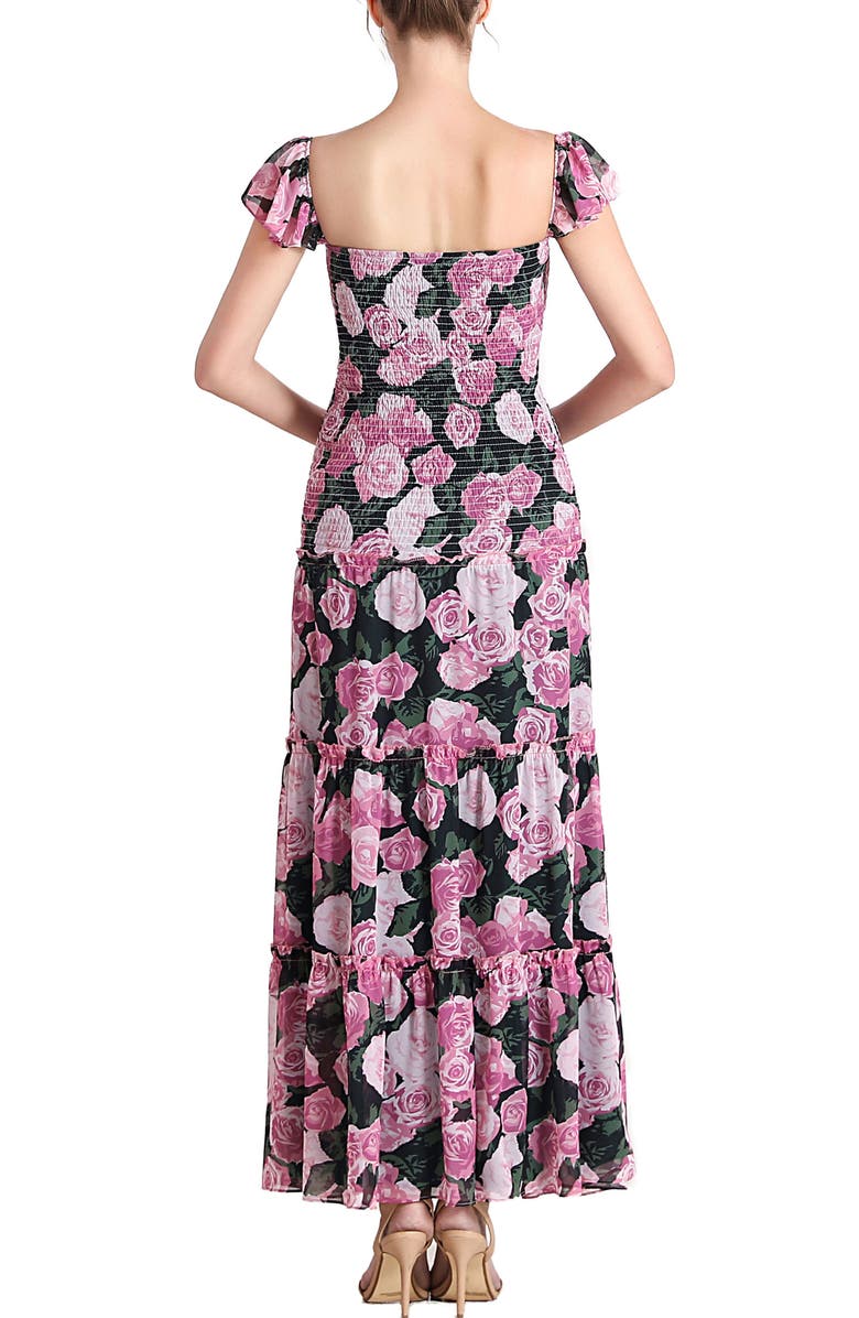 Kimi & Kai Acey Smocked Maternity Maxi Dress, Alternate, color, Multicolored
