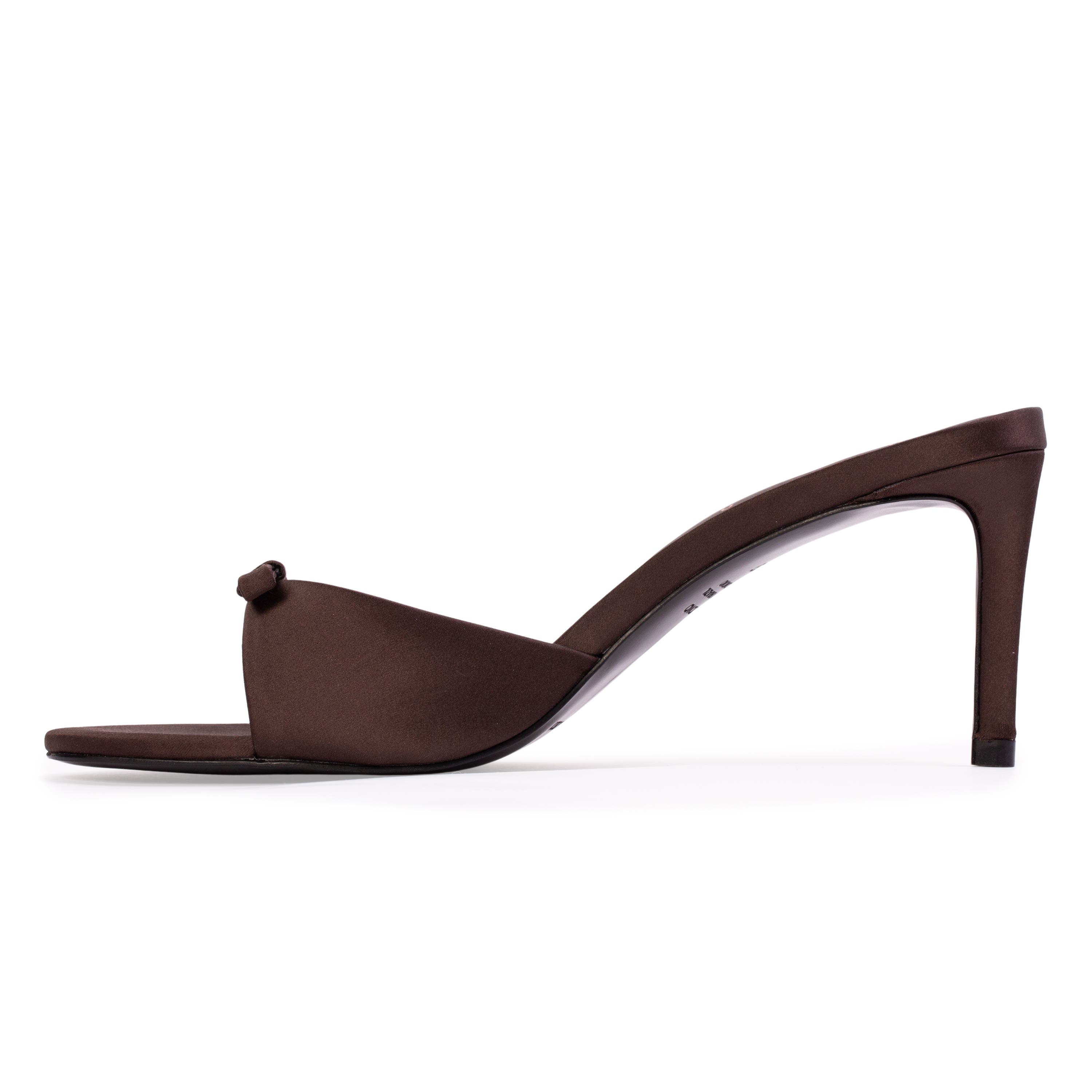 Albie 65 Mule, Alternate, color, Cacao Satin