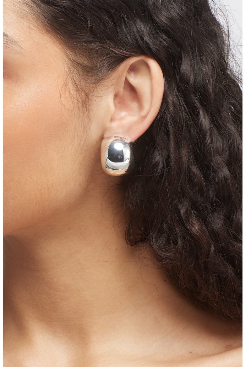 Gemma Hoop Earrings, Alternate, color, HIGH POLISH SILVER