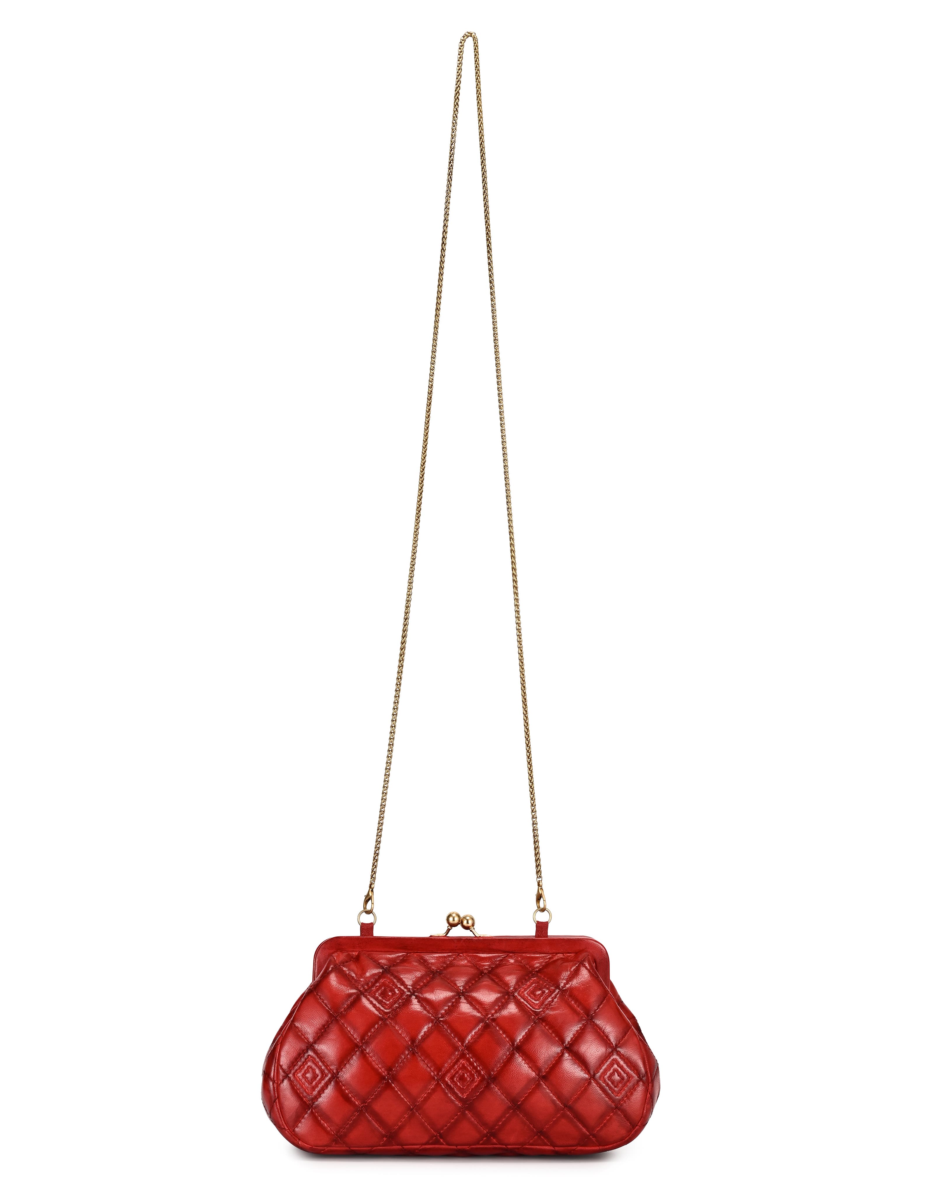 Petunia Small Quilted Leather Crossbody, Alternate, color, Red