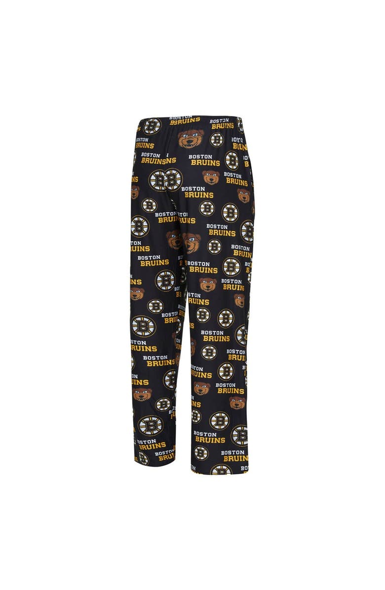 CONCEPTS SPORT Men's Concepts Sport  Black Boston Bruins All Over Print Knit Pants, Alternate, color, 