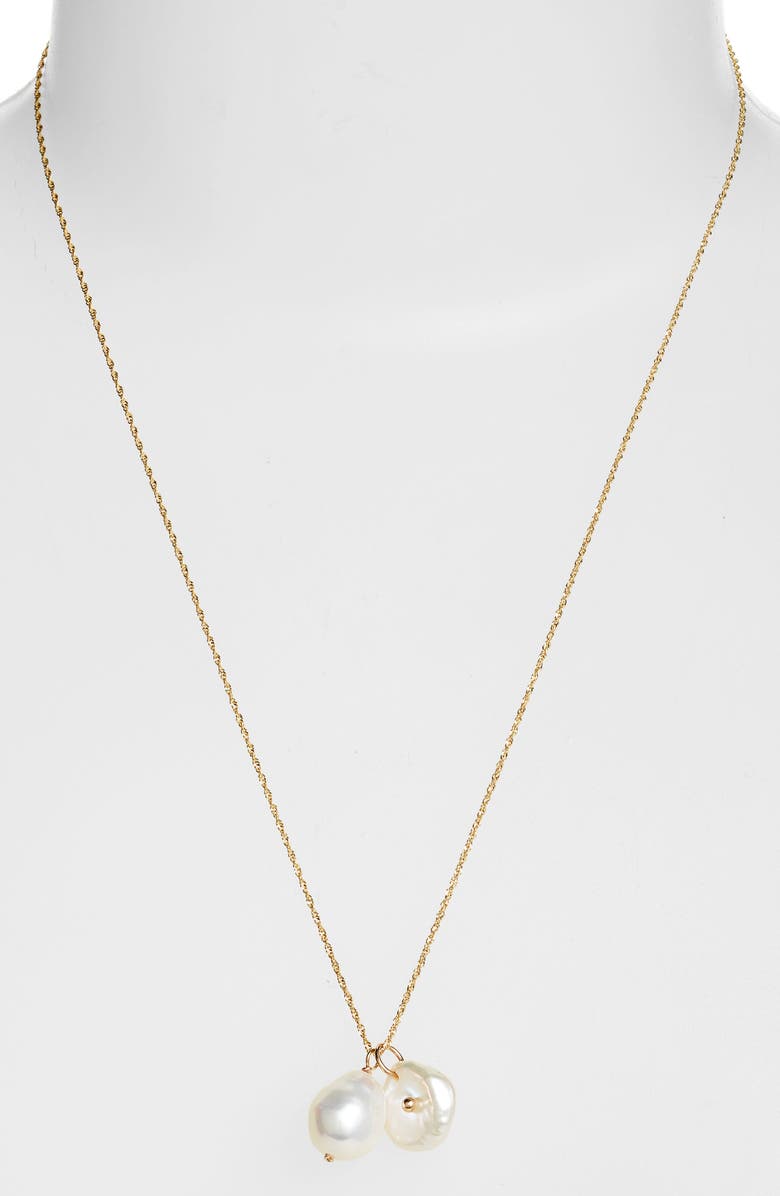 Poppy Finch Baroque & Petal Pearl Pendant Necklace, Alternate, color, 