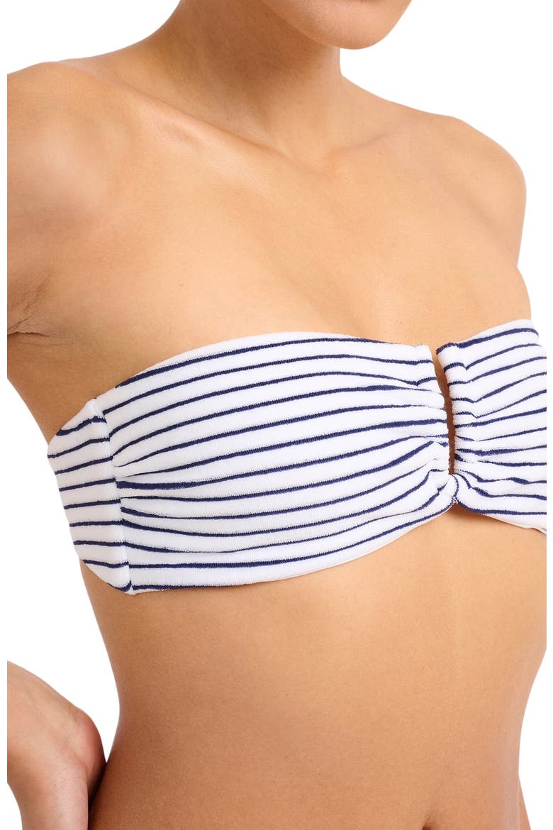 Genevieve Bikini Top, Alternate, color, White/Deep Navy