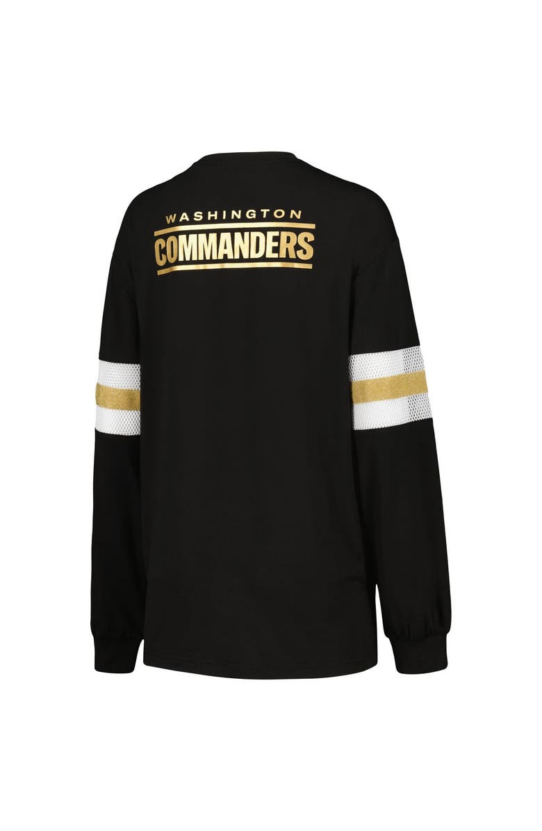 THE WILD COLLECTIVE Women's The Wild Collective Black Washington Commanders Long Sleeve T-Shirt, Alternate, color, Black