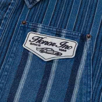 Honor Inc Mixed Stripe Cover Overshirt
