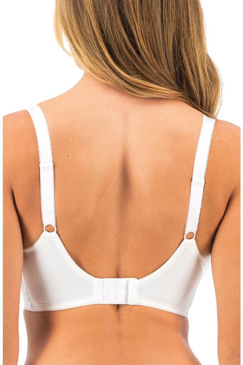 Fusion Underwire Lace Side Support Bra, Alternate, color, WHITE