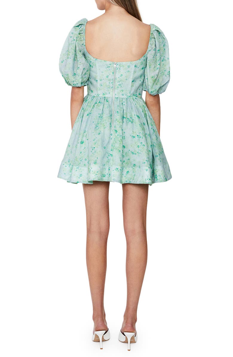 Bardot Kiah Puff Sleeve Corset Minidress, Alternate, color,