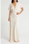 Paige Dolman Sleeve Satin Dress