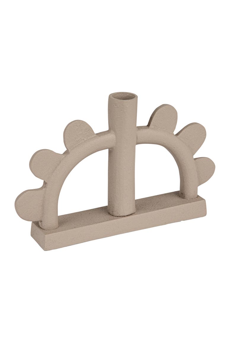 Scalloped Taper Candleholder, White, Main, color, White