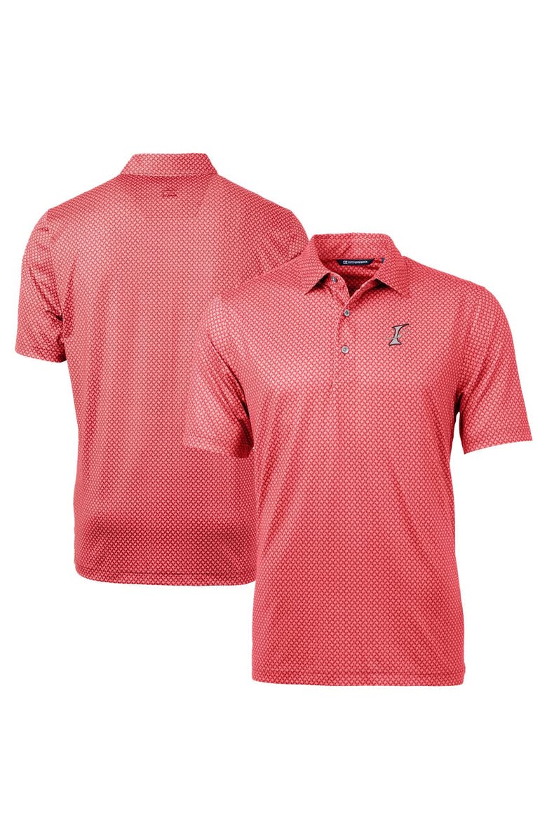 Cutter & Buck Men's Cutter & Buck Red Albuquerque Isotopes Pike Banner Print Stretch Polo, Main, color, 