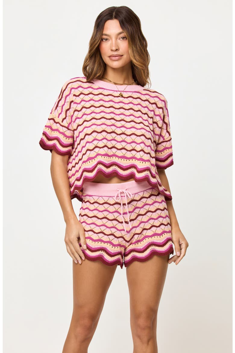 Sun Chaser Stripe Top, Alternate, color, BERRY SPRITZ