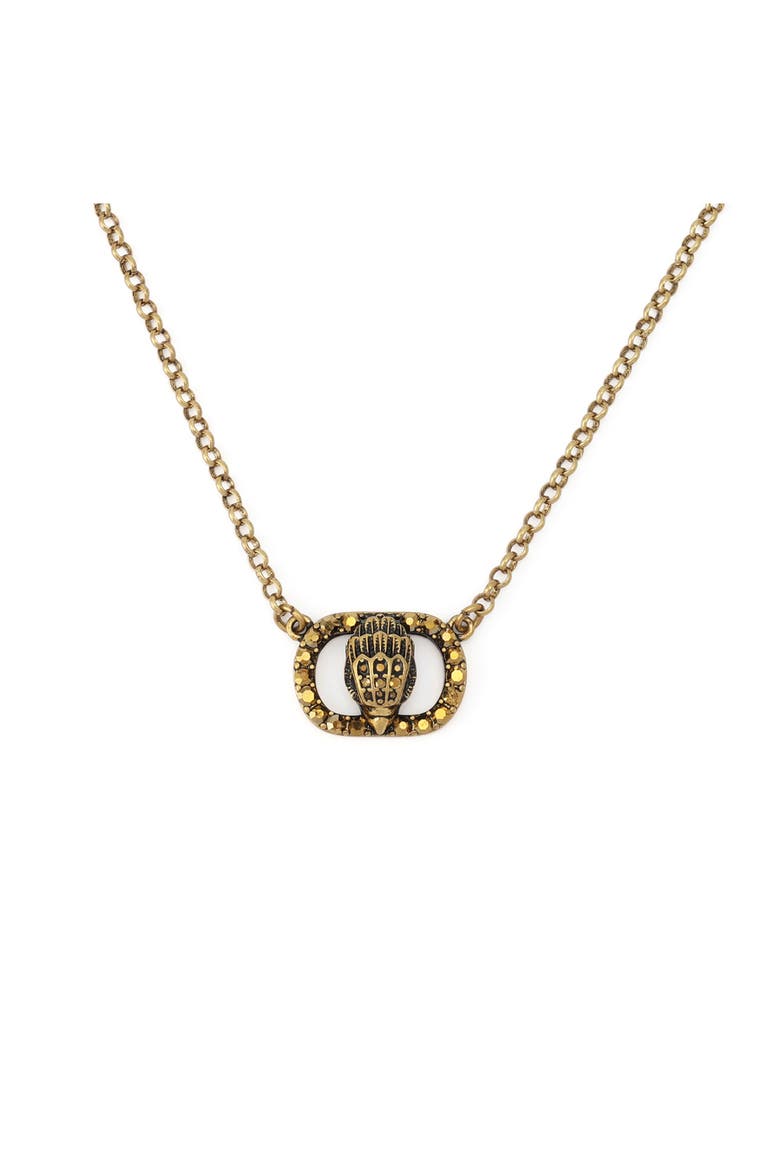 Chlesea Eagle Pendant Necklace, Alternate, color, BRASS