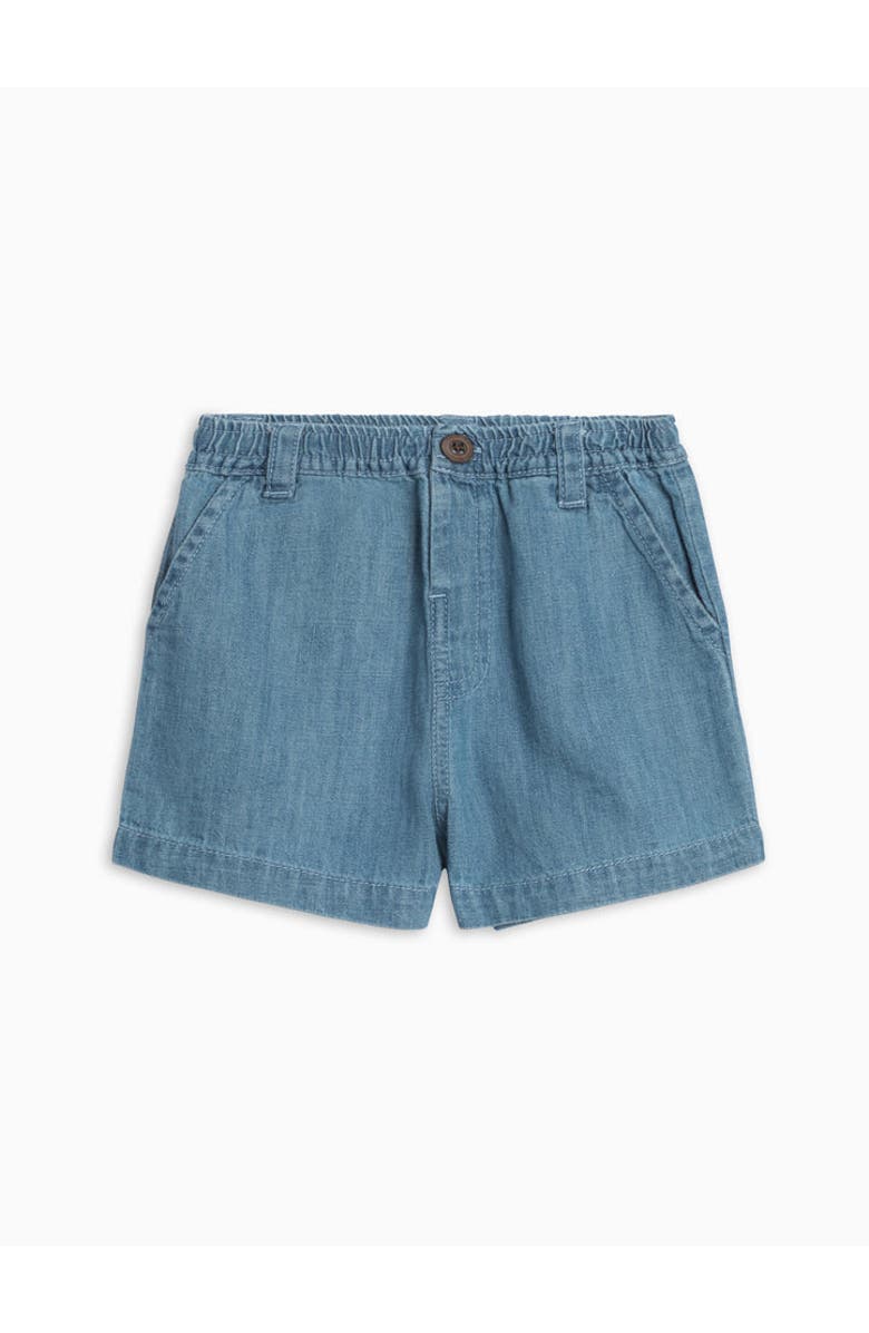 KENDI by Colored Organics Organic Luke Chambray Shorts, Main, color, Chambray