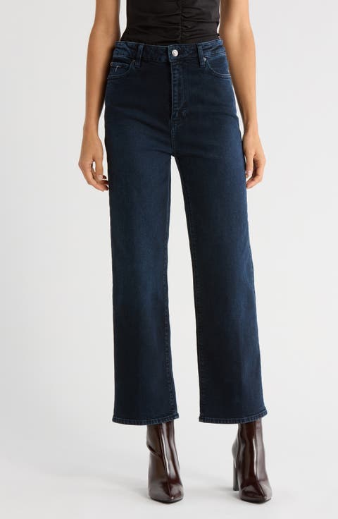 The Wide High Waist Ankle Wide Leg Jeans