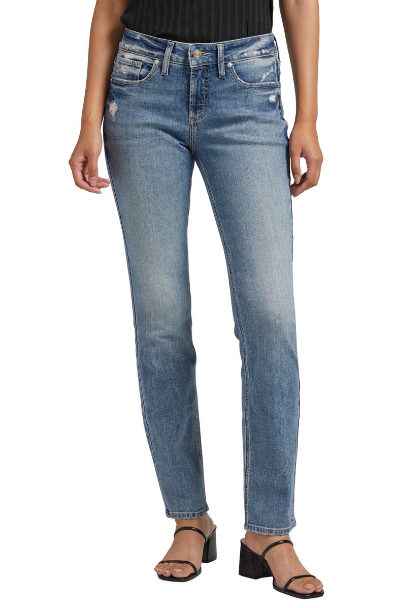 Silver Jeans Co. Suki Straight Leg Jeans, Main, color, 