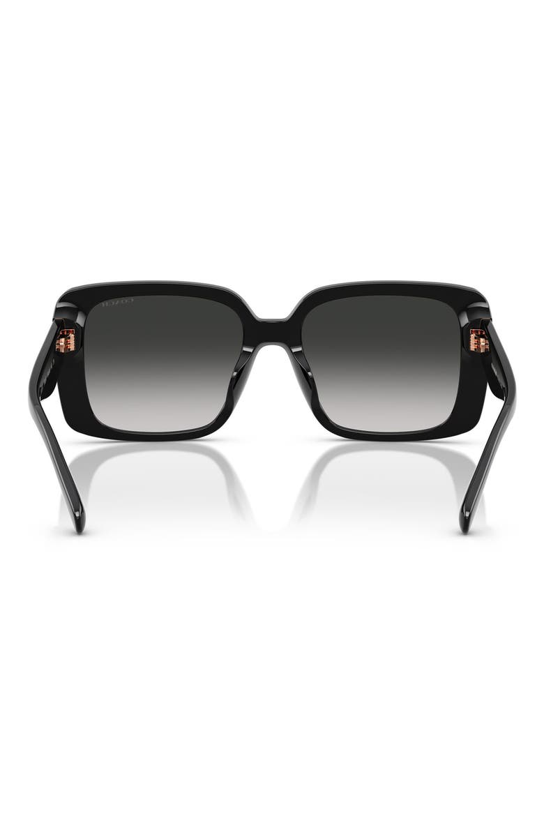 54mm Square Gradient Sunglasses, Alternate, color, BLACK