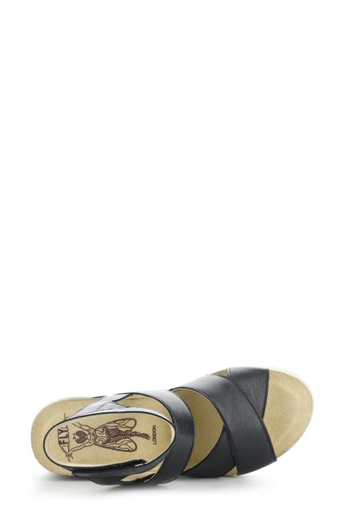 Shop Fly London 'wege' Leather Sandal In Black