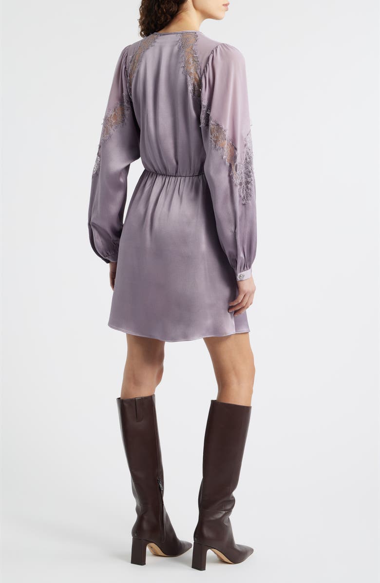BOSS Orange Dlassys Long Sleeve Satin 
Lace Dress, Alternate, color, Light/ Pastel Purple