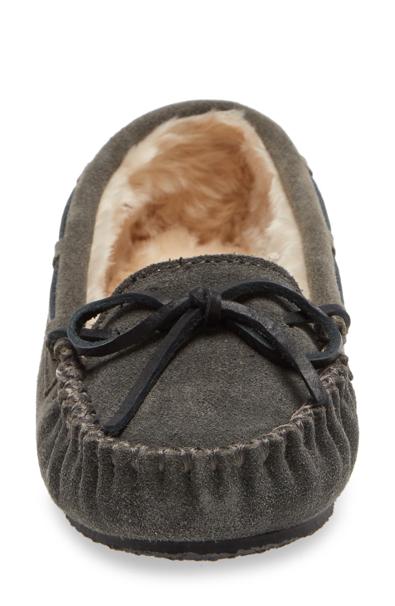 Minnetonka Cally Slipper, Alternate, color, Grey Suede