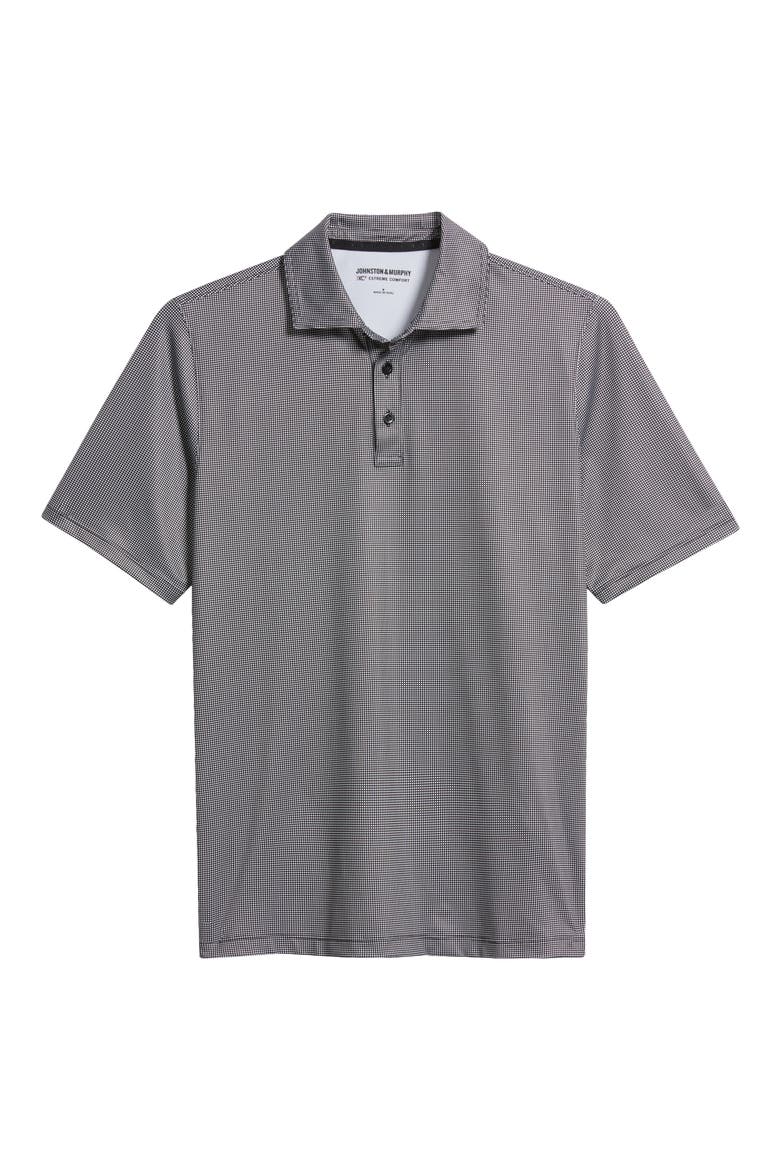 XC+™ Ace Micropattern Performance Golf Polo, Alternate, color, BLACK/ WHITE GINGHAM