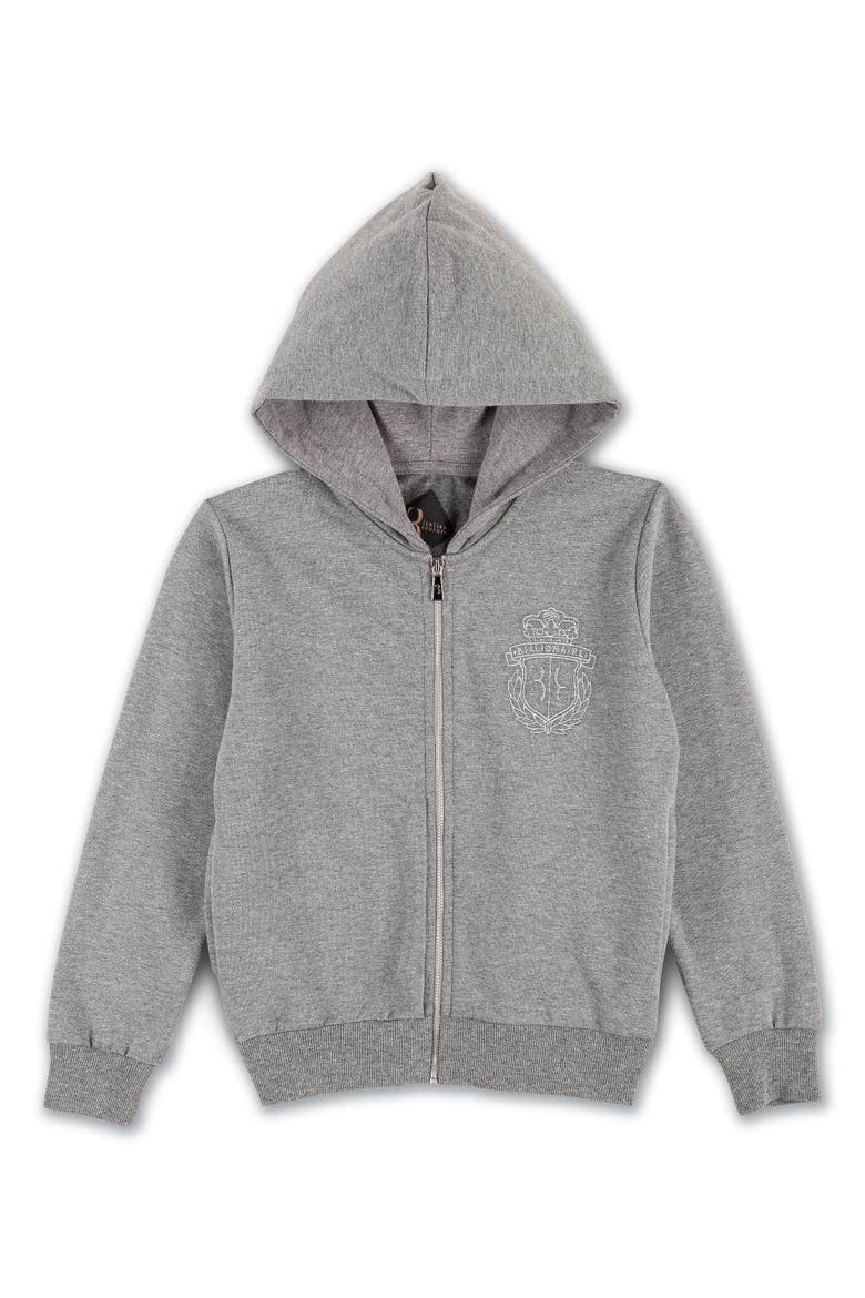 Hooded Sweatjacket Boy, Main, color, GreyMel.Medium