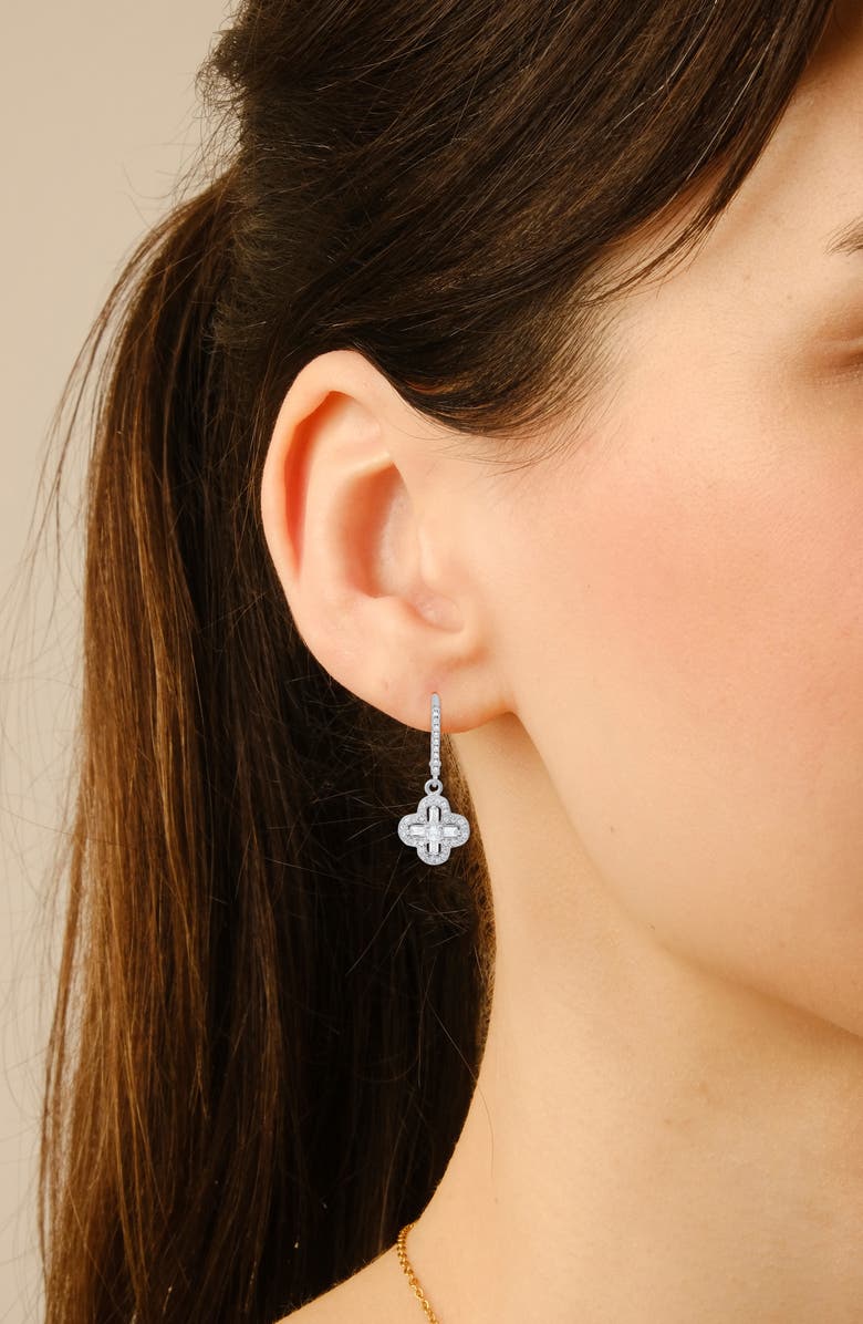 Queen Jewels Sterling Silver CZ Drop Earrings, Alternate, color,