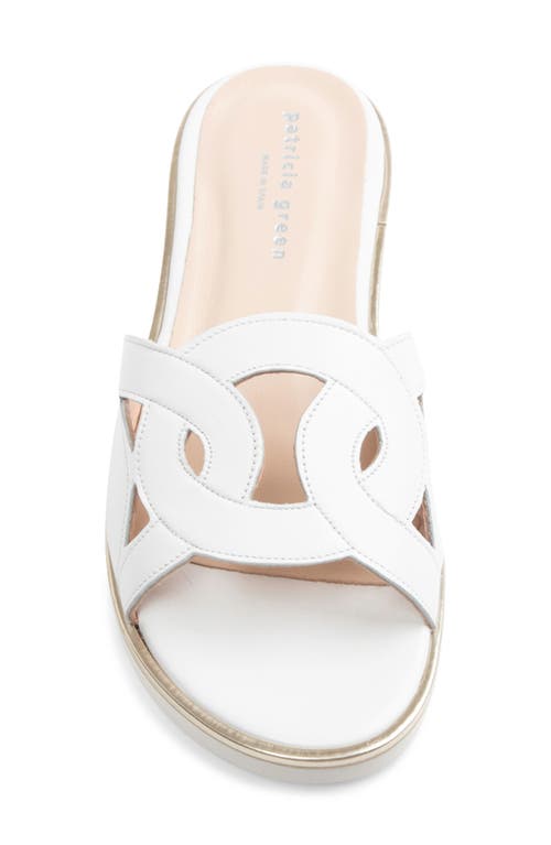 Patricia Green Boca Sandal In White Leather